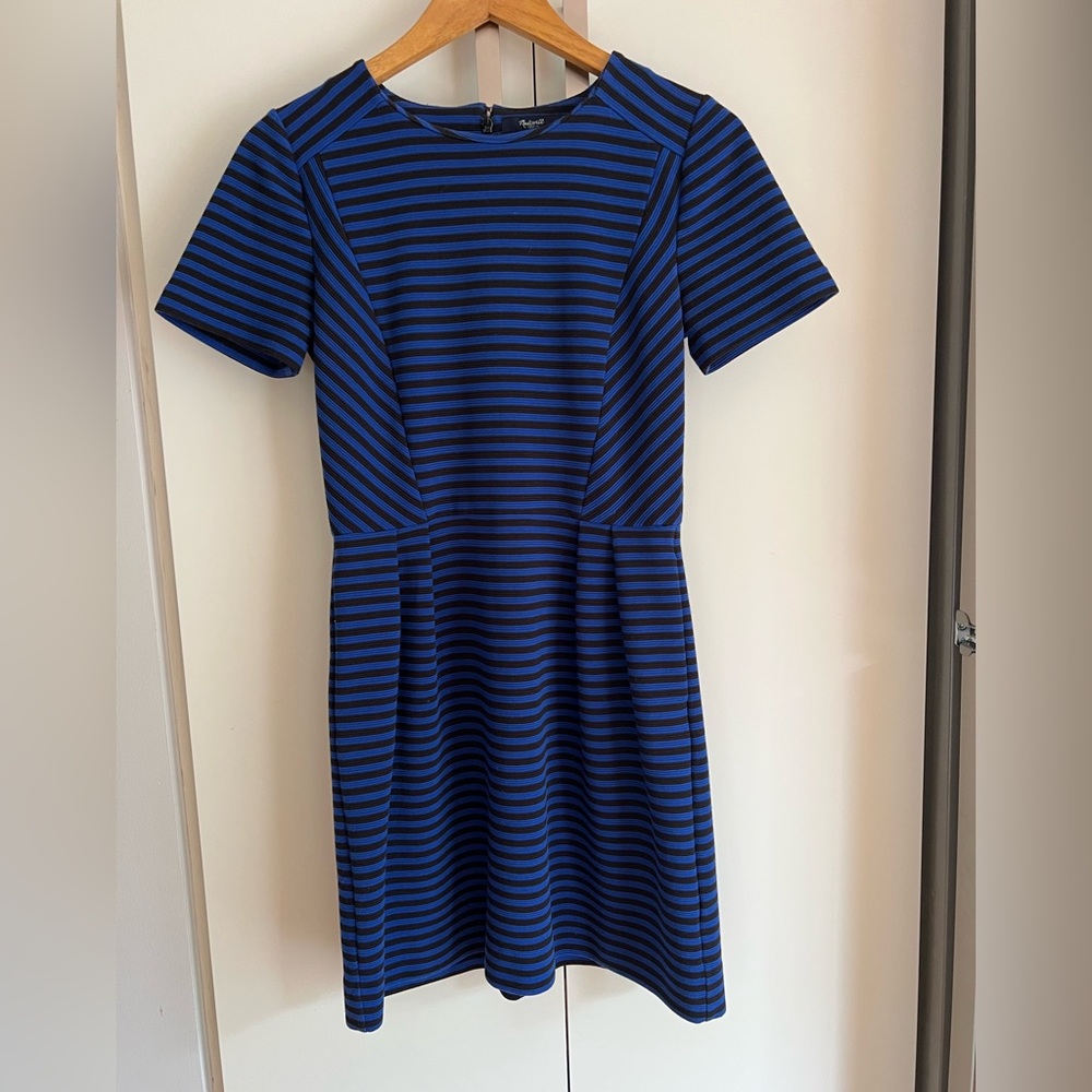 Blue and black short sleeve Madewell dress